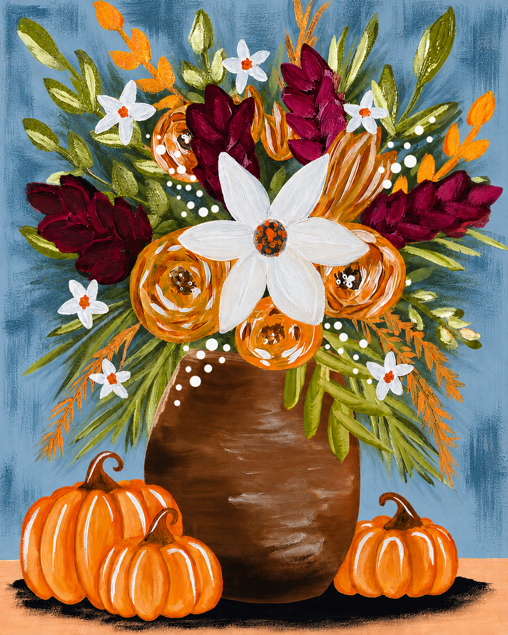 Fall Florals 8" x 10" Paint Kit