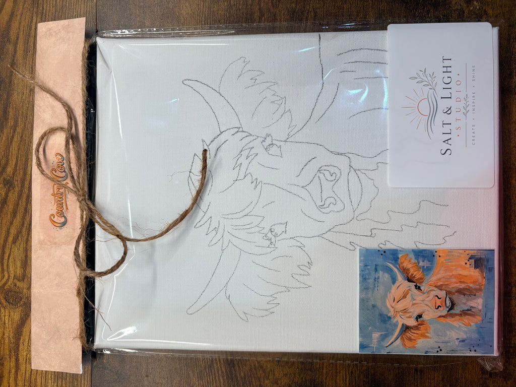 Country Cow 8" x 10" Paint Kit