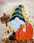 Fall Gnome with Pumpkins 8" x 10" Paint Kit